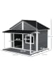 Pawhut Hundehütte 124L x 112B x 105Hcm