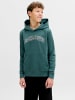 JACK & JONES Junior Sweatshirt JJECALEB VARSITY SWEAT HOODIE JNR in atlantic deep