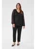 KAFFE curve Langarm-Bluse KClaila Regular fit in Black Deep CC