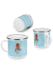 Mr. & Mrs. Panda Camping Emaille Tasse Maus Kekse ohne Spruch in Eisblau