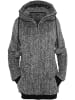 Urban Classics Urban Classics Damen Ladies Melange Teddy Zip Hoody in blk/wht