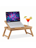 relaxdays Laptoptisch in Natur 17 Zoll - (B)69x (H)30 x (T)35 cm