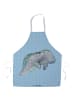 Mr. & Mrs. Panda Schürze Seekuh Chillen ohne Spruch in Blau Pastell