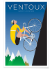 Juniqe Poster "Ventoux" in Blau & Gelb