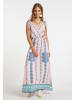 IZIA Damen Maxikleid in Rosa Mehrfarbig