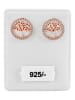 Adeliás Damen Ohrringe – Ohrstecker Lebensbaum aus 925 Silber mit Zirkonia in gold