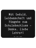 Mr. & Mrs. Panda Mousepad Spruch Danke Lehrer mit Spruch in Schwarz