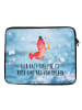 Mr. & Mrs. Panda Notebook Tasche Hummer Weizen mit Spruch in Oceanblue