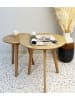 KADIMA DESIGN Satztische aus Massiver Eiche | Runde Couchtische für Wohnzimmer in Beige