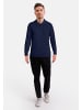 CASH-MERE.CH Poloshirt Langarm in Navy Blau