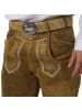 tectake Lange Lederhose Jakob in olivbraun