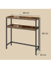 VASAGLE Flurtisch Barnet in Braun-Schwarz - (B)80 x (H)80 x (T)20 cm