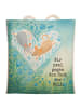 Mr. & Mrs. Panda Tote Bag Mäuse Herz Design mit Spruch in Weiß