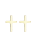 Elli Ohrringe 375 Gelbgold Kreuz in Gold