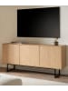 Furn.Design TV-Lowboard Stone Eiche 150 cm, Fernsehtisch mit Push-to-Open und Komforthöhe