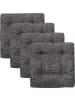 Erwin Müller Jacquard, Baumwollmischung Outdoor-Stuhlkissen 4er-Pack Terrassa in anthrazit