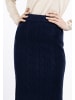 DreiMaster Damen Strick Midirock in Marine