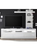 Furn.Design Lowboard Hochglanz weiß, Set 2-tlg. inklusive Paneel, TV Unterschrank Soft-Close