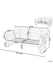 Beliani Gartenbank PORTICI in Braun/Beige - (W) 210 x (H) 82 x (L) 66 cm
