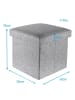 Intirilife Faltbare Sitzhocker 38x38x38 cm in FELS GRAU