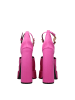 Versace Pink Satin Plateau Sandalen