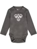 Hummel Kinder Langarmbody "Hmlmini Logo Body L/S" in Grau