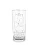 Mr. & Mrs. Panda Wasserglas Hamster Hut mit Spruch in Transparent