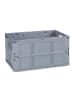 relaxdays 10x Klappbox in Grau - (B)58,5 x (H)31,5 x (T)40 cm