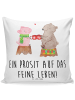 Mr. & Mrs. Panda Kissen Glühschwein Sause mit Spruch in Weiß