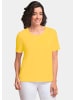 GOLDNER Kurzgröße:  Knitterarmes Shirt mit Elasthan in zitronengelb
