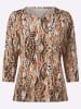 Sieh an! 3/4-Arm-Shirt in camel-terra-bedruckt