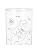 Mr. & Mrs. Panda Wasserglas Otter Seerose mit Spruch in Transparent