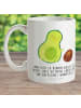 Mr. & Mrs. Panda Tasse Avocado Kern rollt mit Spruch in Weiß