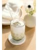 LEONARDO 2er Set Matcha Latte Gläser mit Glastrinkhalm (2) Gocce 390 ml in grün
