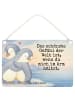 Mr. & Mrs. Panda Deko Schild Pinguine Kuscheln Design mit Spruch in Weiß