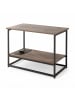 relaxdays Beistelltisch in Dunkelbraun/ Schwarz  - (B)45 x (H)58 x (T)18 cm
