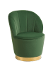 Beliani Sessel ALBY in Grün/Gold - (W) 56 x (H) 72 x (L) 61 cm