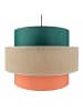 Licht-Erlebnisse Pendelleuchte Ø 50 x (T)160 cm in Schwarz Natur Orange GrünSchwarz Natur Orange Grün