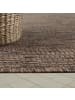 KADIMA DESIGN Outdoor Teppich Unifarben mit Bordüre Balkon, Terrasse in Braun