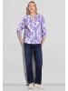 Street One Bluse aus Leinenmischung in Violett