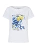 More & More sommerliches Kurzarmshirt "Zitrone" in white