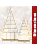 COSTWAY 2er Set Weihnachtsbaum Kartenhalter 76 + 112,5 cm in Gold