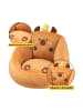 Wisam® Plüschsessel für Kinder Capybara mit Ente Braun 50x45cm