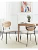 Beliani 2er-Set Esszimmerstuhl MAYETTA in /Beige/Schwarz