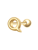 Glanzstücke München Piercing Buchstabe Q aus Sterling Silber in gelbgold
