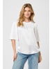 Kaffe Kurzarm-Bluse KAlinda Regular fit in Chalk