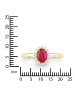 Rafaela Donata Ring Sterling Silber Rubin (glasgefüllt) in gelbgold