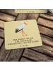 Mr. & Mrs. Panda Glasuntersetzer Storch mit Spruch in Gelb Pastell