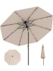 COSTWAY Sonnenschirm 300 cm mit LED in Beige