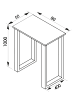 VCM  Holz Bartisch Stehtisch Tisch Tresen Xona 80x50 cm in Schwarz / Sonoma-Eiche